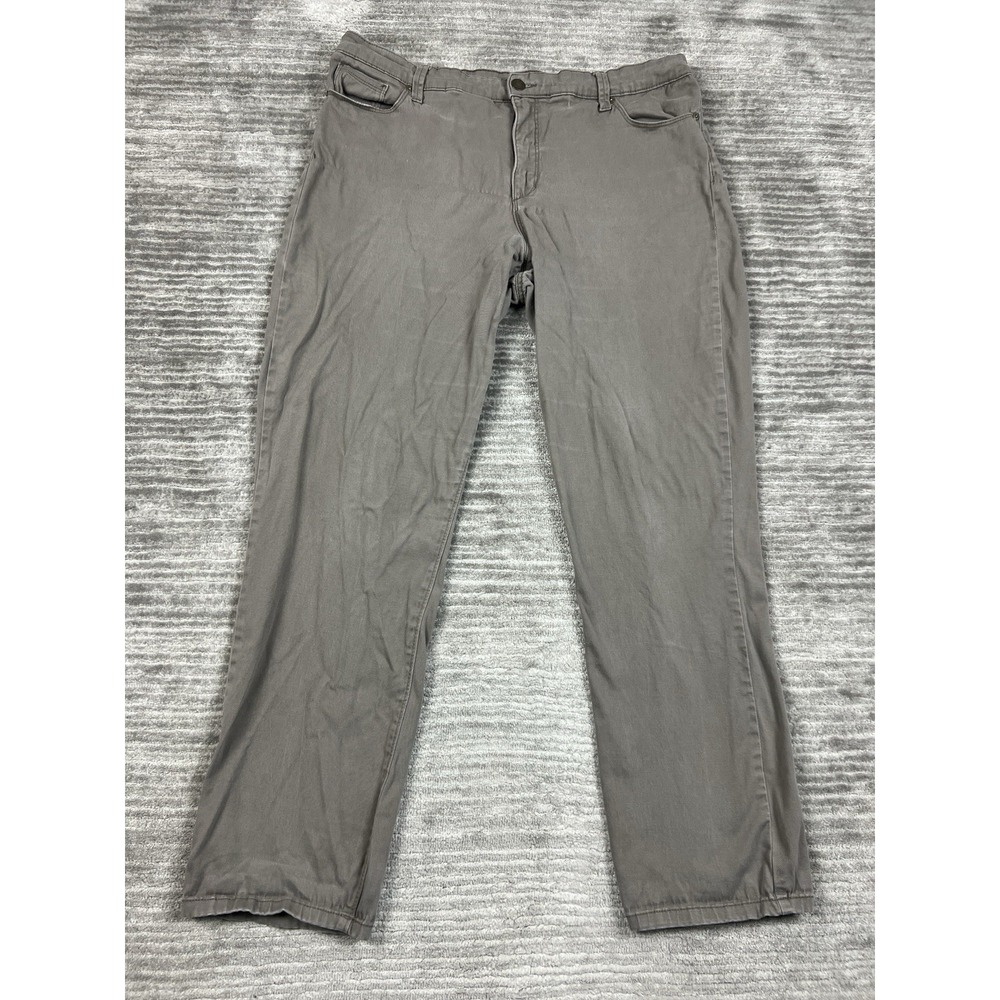 Bandolino Pants Women 16 Gray Straight‎ Leg Cotton Blend